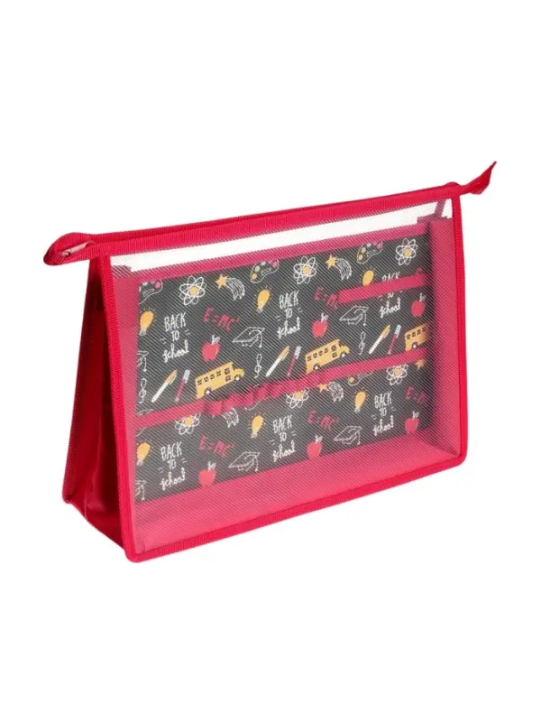 Папка для труда А4 &laquo;Школьный паттерн&raquo;, молния сверху