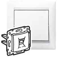 Розетка телефонная RJ11 белый VALENA DIY