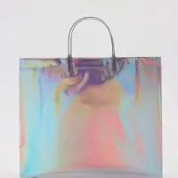 Пакет подарочный ПВХ, голография, серебро, пластикова ручка, 32×28×11 см Пакет подарочный ПВХ, голография, серебро, пластикова ручка, 32×28×11 см