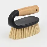 Щётка утюжок Доляна Meli, бамбуковая ручка, 12.5&times;6.5&times;9.5 см, чёрная