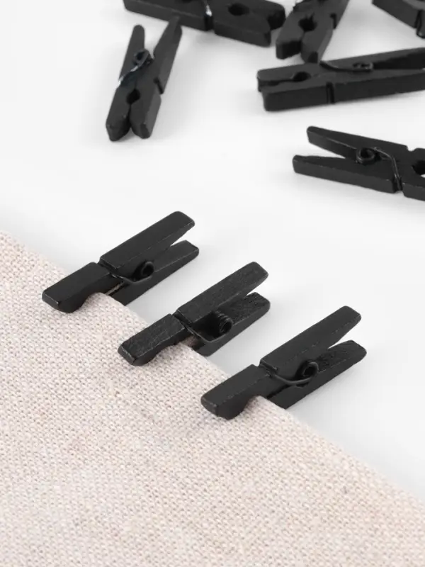 Прищепки для шитья, 3&times;0.9&times;0.3 см, 10 шт., чёрные