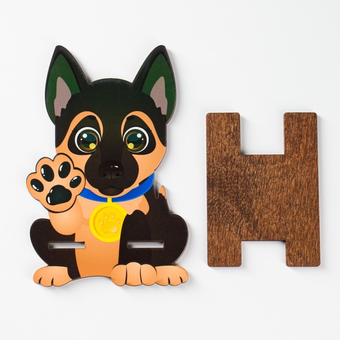 Подставка под телефон "Собачка", ламинация, 14,1х9,4 см