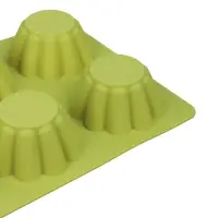 VETTA Форма силиконовая 6 ячеек, для кексов, гофрированная, 25.5x18x3.5см, 3 цвета