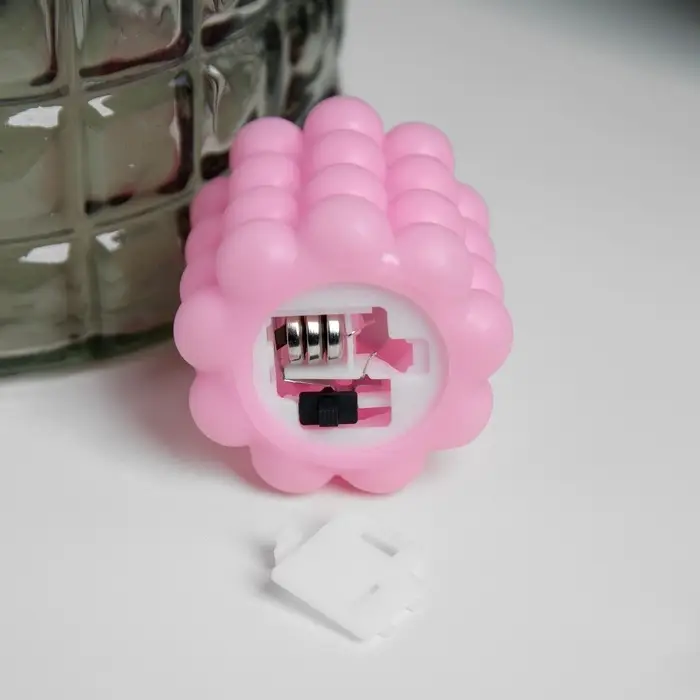 Светодиодная фигура &laquo;Свеча шарики&raquo; 5&times;5 см, от батареек AG13&times;3, свечение тёплое белое