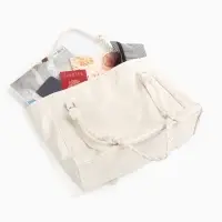 Сумка - шоппер женская на молнии, 44&times;10&times;29 см, однотонная, белая