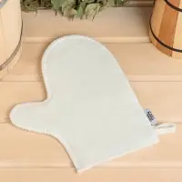 Набор для бани с принтом &laquo;Самому лучшему банщику&raquo;, 3 предмета: шапка, коврик, рукавица, полиэфир, светлый, &laquo;Банная забава&raquo;