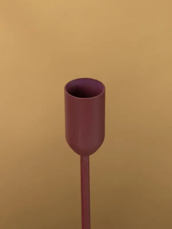 Подсвечник на 1 свечу текстурный Подсвечник на 1 свечу текстурный "Баклажановый" 8х8х20 см