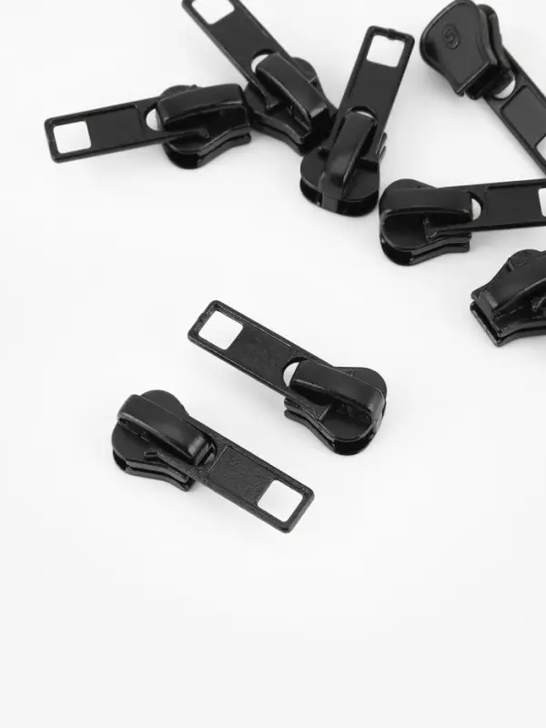 Бегунок для молнии &laquo;Трактор&raquo;, №5, 10 шт., чёрный