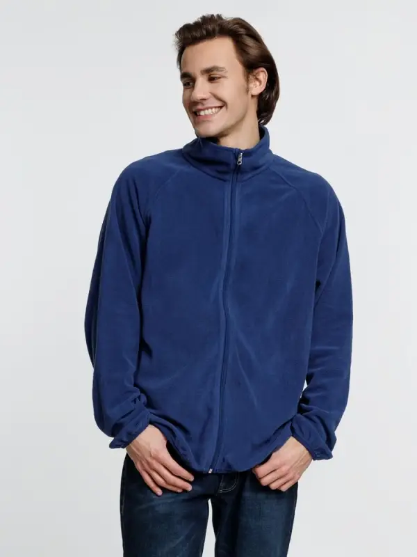 Куртка флисовая унисекс Fliska, темно-синяя, размер XL/XXL Куртка флисовая унисекс Fliska, темно-синяя, размер XL/XXL