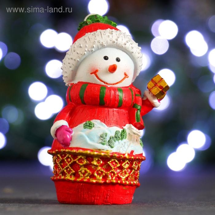 Фигура  Фигура "Снеговик" 7х5х9см, МИКС