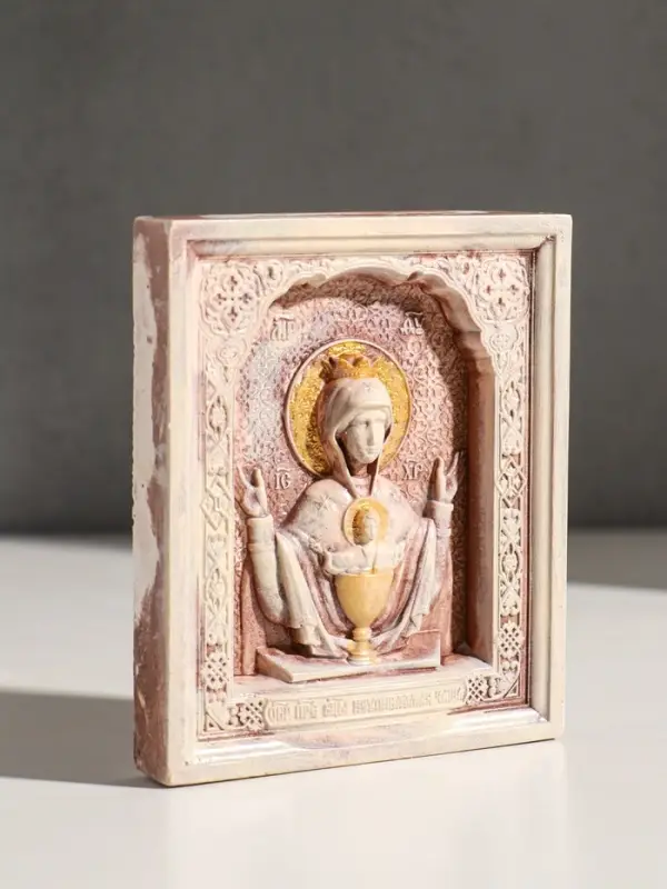 Икона с подвесом Икона с подвесом "Неупиваемая чаша" размер 12х10х2 см, гипс, роспись