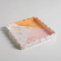Коробка для печенья, кондитерская упаковка с пластиковой крышкой, «Для тебя!», 21 х 21 х 3 см