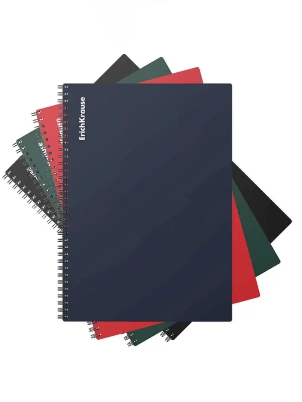 Тетрадь на спирали ErichKrause. Classic А4, 60 листов, в клетку, пластиковая обложка, блок офсет, МИКС