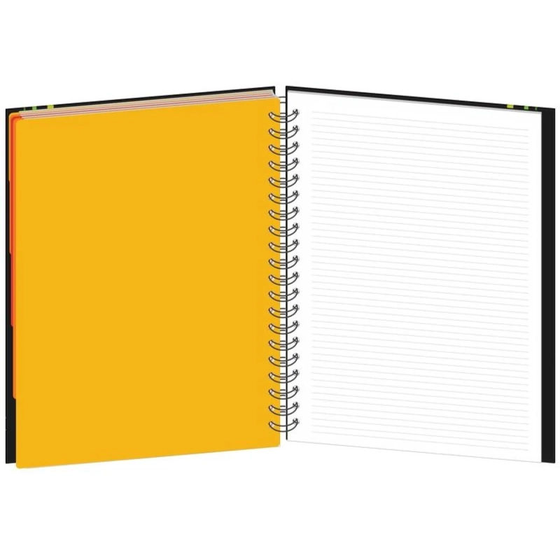 Бизнес-тетрадь Ambition 6 А4,150л,200х274,5разд,клет+лин,крас.полос,0006-02