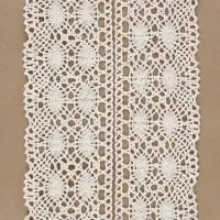 Кружево вязаное, 70 мм, 10&plusmn;1 м, бежевое