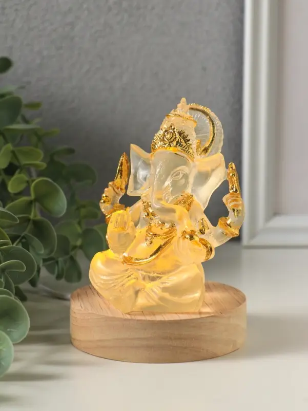 Фигурка светящаяся &laquo;Ганеша - бог мудрости&raquo;, акрил, от USB, 8&times;8&times;10 см