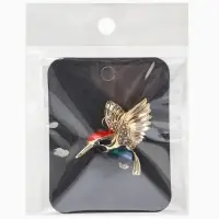 Брошь &laquo;Птица&raquo; колибри, цветная в золоте