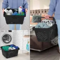 Корзина покупательская пластиковая 20 л, чёрная