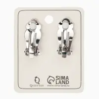 Серьги клипсы для ушей QF &laquo;Змейка&raquo;, цвет серебро