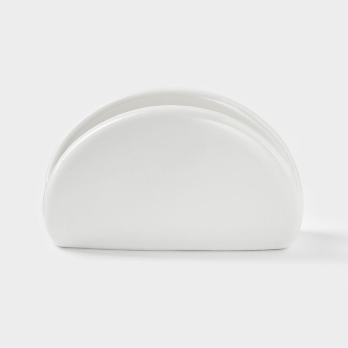 Салфетница керамическая «Классика», 12×4,5×7 см, цвет белый Салфетница керамическая «Классика», 12×4,5×7 см, цвет белый