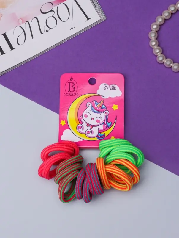 Резинка для волос «Единорожек», набор 20 шт., месяц, 2.5 см, МИКС Резинка для волос «Единорожек», набор 20 шт., месяц, 2.5 см, МИКС