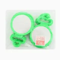 Зеркало настольное, круглое, настенное, 11.5&times;17.8 см, (d=9.5 см), зелёное