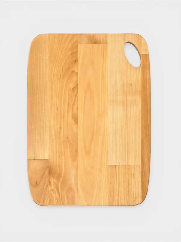 Доска разделочная, пропитана маслом, береза, 22,2х17х1,8/1,6 см