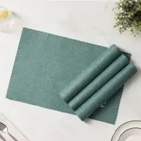 Салфетки сервировочные на стол Доляна Coffee, 4 шт., 44&times;29 см, бирюзовые