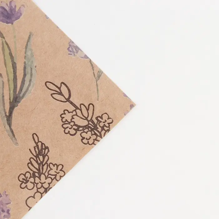 Бумага упаковочная крафтовая &laquo;Лаванда&raquo;, 50 х 70 см