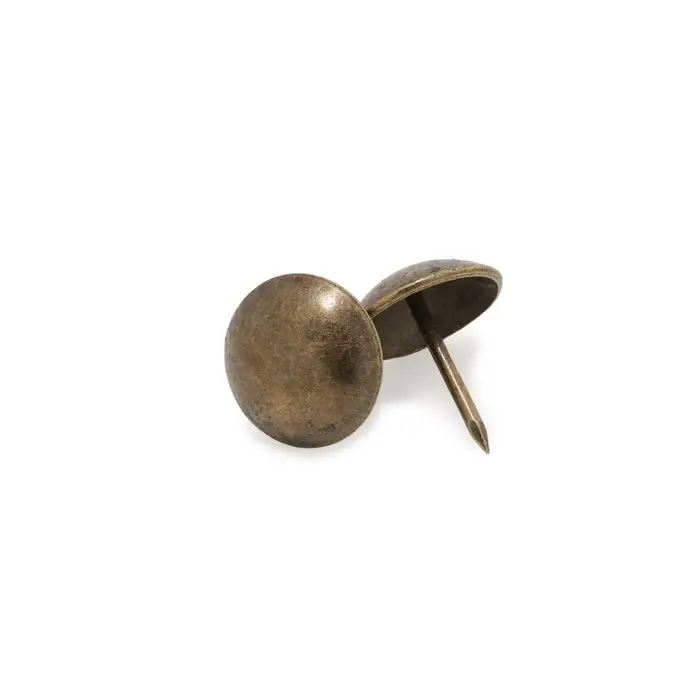 Гвозди ТУНДРА, декоративные, обивочные, 19&times;22 мм, бронза, фасовка 50 шт.