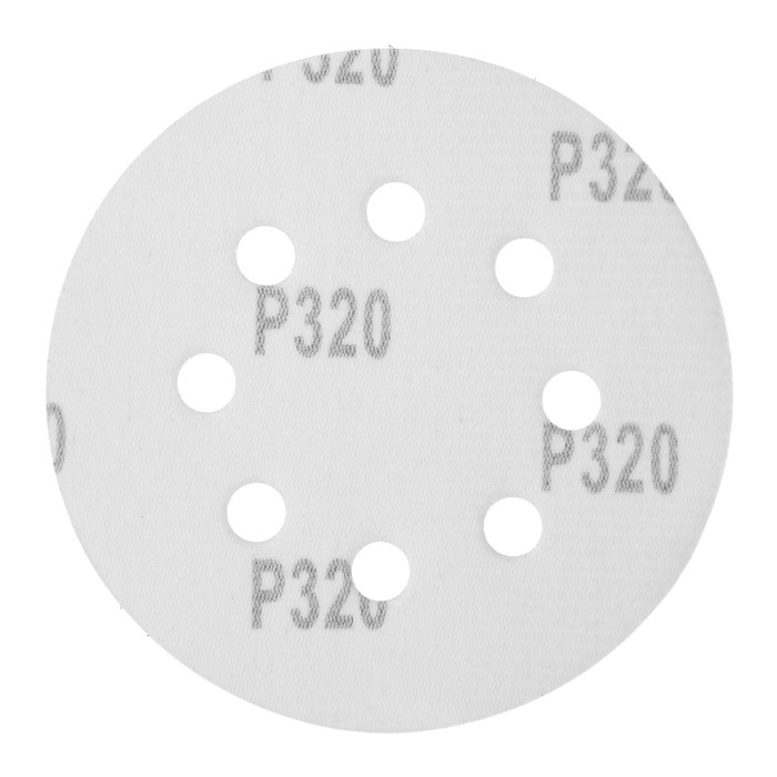 Круг абразивный шлифовальный под Круг абразивный шлифовальный под "липучку" ТУНДРА, перфорированный, 125 мм, Р320, 10 шт.