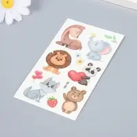 Переводные тату на тело цветные «Зоомир. Любовь и цветы», 12×7.5 см
