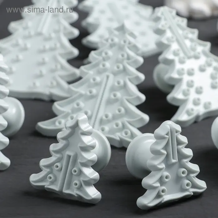 Набор печатей для теста и марципана Доляна «Ёлочка», 8 шт, d=4/6/8,5/10 см, h=3,5 см Набор печатей для теста и марципана Доляна «Ёлочка», 8 шт, d=4/6/8,5/10 см, h=3,5 см