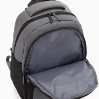 Рюкзак школьный, 2 отделения, 5 карманов, водонепроницаемое дно, 26&times;14&times;39 см, серый