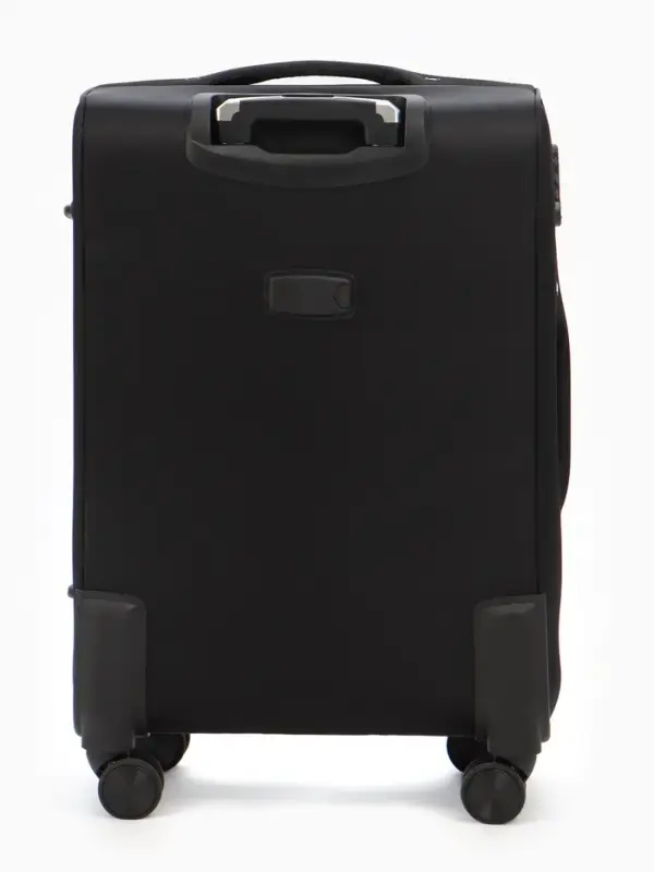 Чемодан на колёсах TEXTURA, с увеличением, кодовый замок, 42&times;26&times;68 см, 24", чёрный