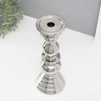 Подсвечник на 1 свечу &laquo;Элегант&raquo;, d=1.5 см, серебро, 12&times;12&times;31.5 см