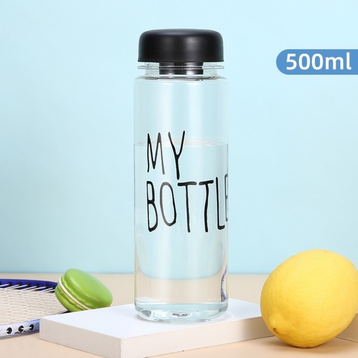 Бутылка для воды My bottle, 500 мл, 19.5 х 6.5 см, чёрная Бутылка для воды My bottle, 500 мл, 19.5 х 6.5 см, чёрная