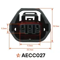 Разъём 3 pin с проводами для датчика фазы Mitsubishi Lancer IX, Hyundai Getz
