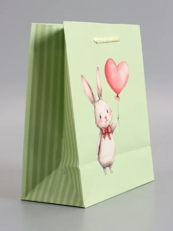 Пакет подарочный "Милый ушки" ламинированный 18 х 22,3 х 10 см