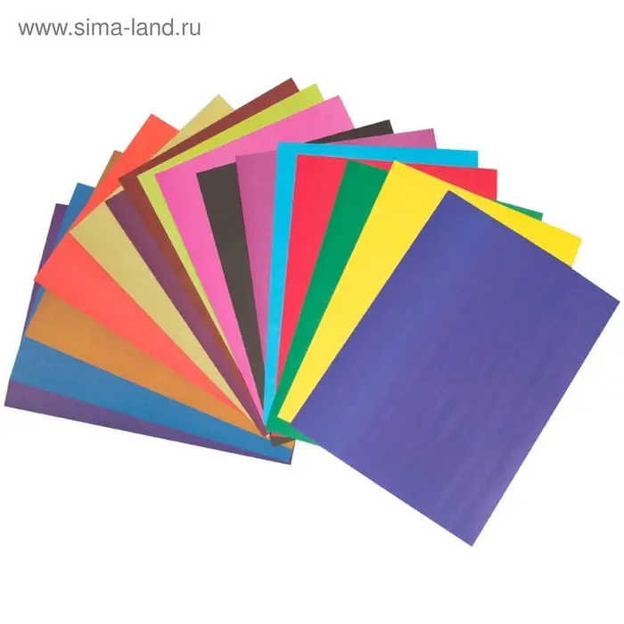 Бумага цветная двухсторонняя A4, 16 листов, 16 цветов Мульти-Пульти, в папке, плотность 65 г/м&sup2;