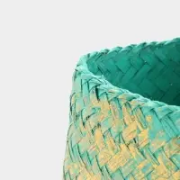 Корзинка плетёная &laquo;Голден мини&raquo;, 12&times;12&times;10 см, голубая