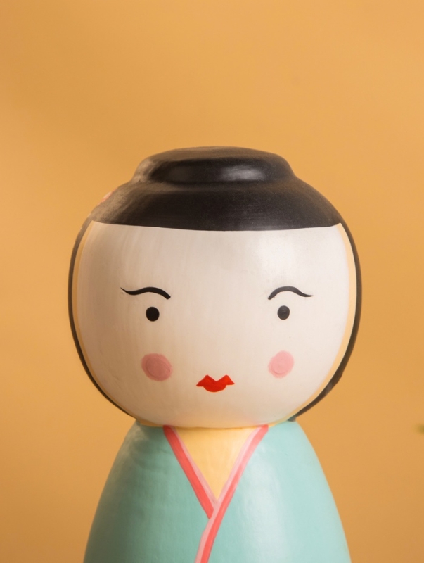 Деревянная кукла кокеши Деревянная кукла кокеши "Гейша" 7х7,5х15 см
