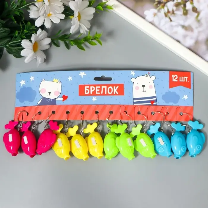 Фонарик свет на кольце  Фонарик свет на кольце "Рыбка"светит  МИКС 5х1,7х3 см