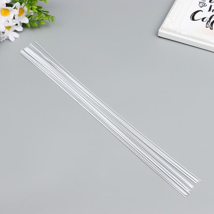 Проволока для творчества  Проволока для творчества "Blumentag" 0.95 мм, 20 шт, 40 см, в пластиковой оплётке, белый