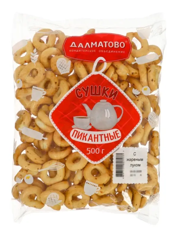 Сушки &laquo;Далматово&raquo; с луком, пикантные, 500 г