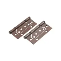 Петля-бабочка ТУНДРА, 100&times;70&times;1.3 мм, универсальная, без врезки, цвет медь, 2 шт.