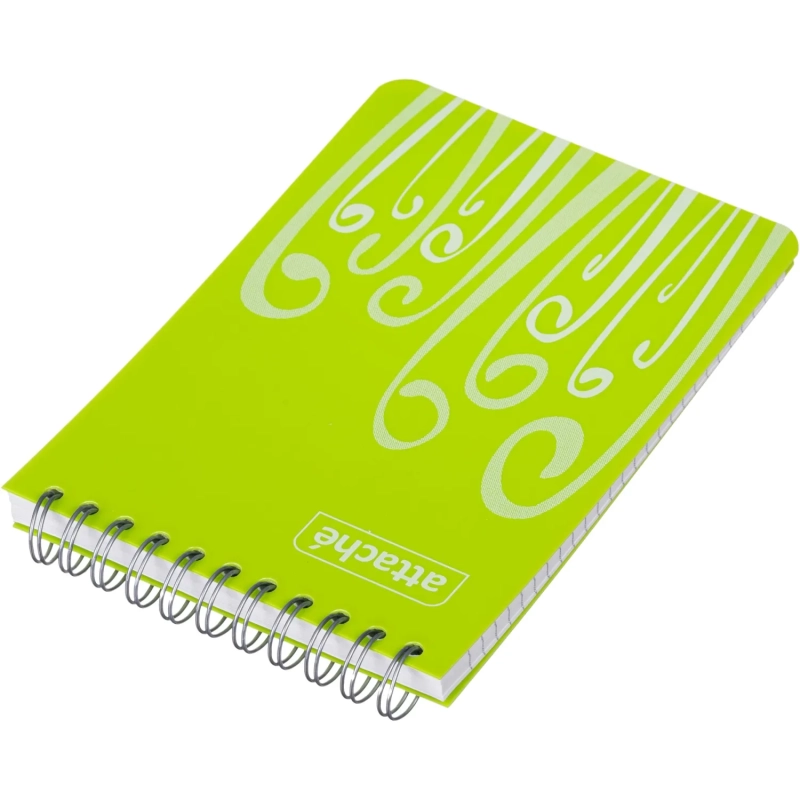 Блокнот А6,пласт обл,80л, ATTACHE FANTASY,салат