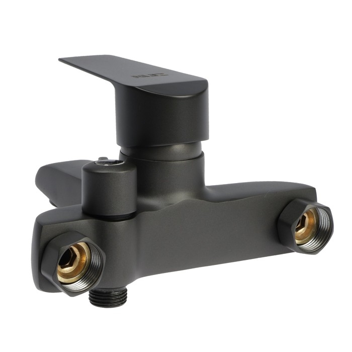 Смеситель для ванны ZEIN Z3856, однорычажный, душевой набор, лейка 5 режимов, графит Смеситель для ванны ZEIN Z3856, однорычажный, душевой набор, лейка 5 режимов, графит