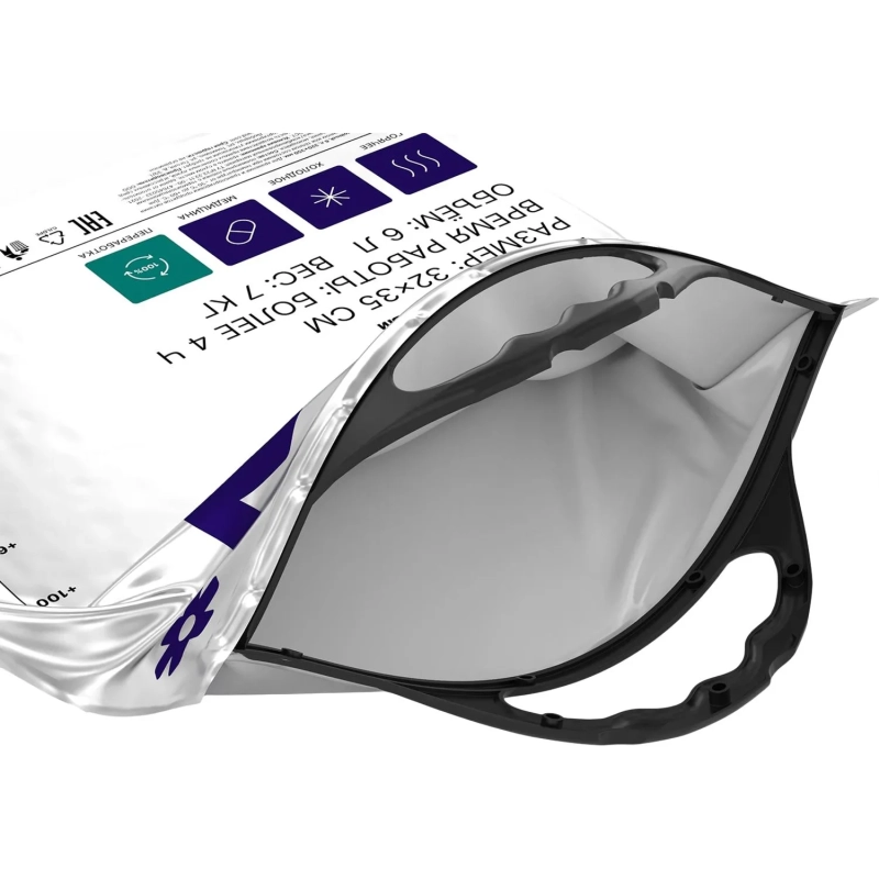 Термопакет Станд 32х35 Мет/ВПЭ/ПВД Черная_ Круглая ручка Терми,ТПС_01/1