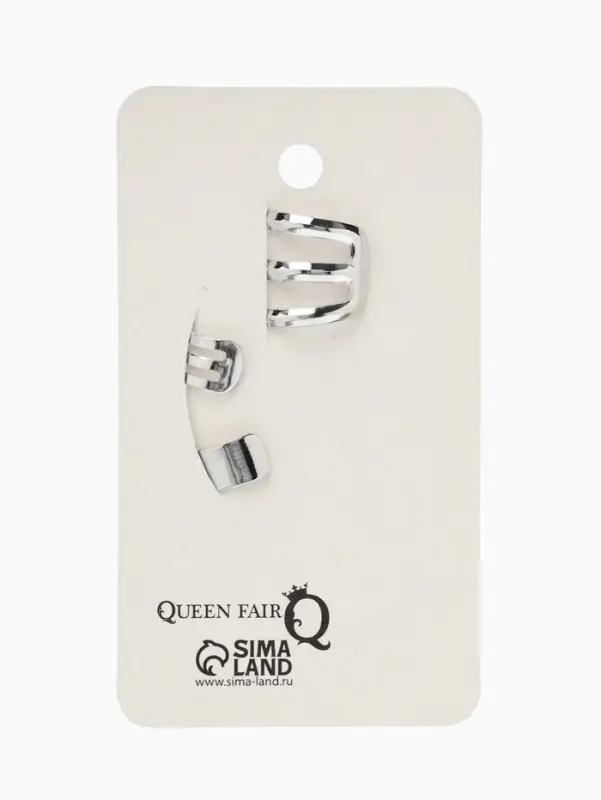 Серьги каффы &laquo;Классика&raquo;, набор 3 шт. цвет серебро